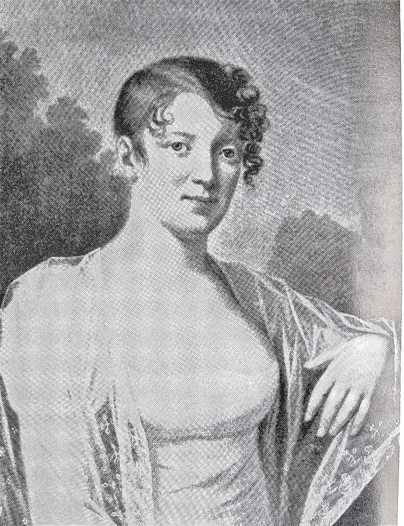 Portræt af Dorthea Frederikke Louise Wede-Heinen som ung kvinde.
