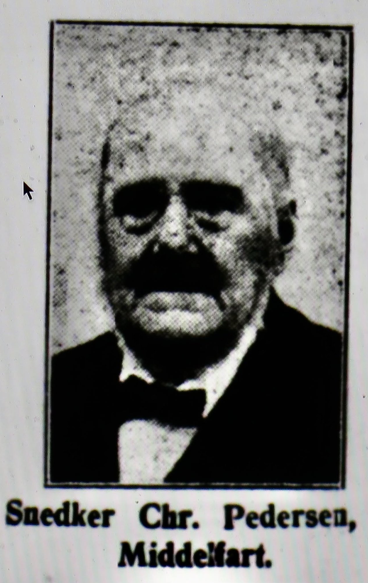 Portræt af en ældre krigsveteran fra 1864, der fortæller om sine oplevelser.