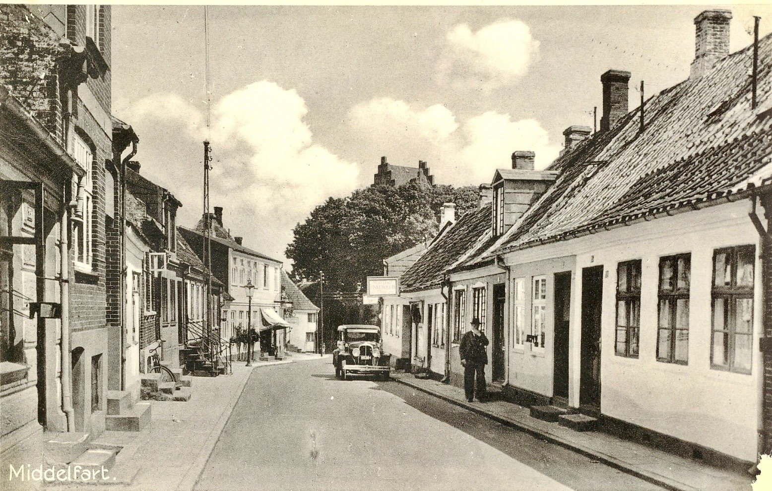 Historisk kort over Knorregade og området omkring Sønderport i Middelfart.
