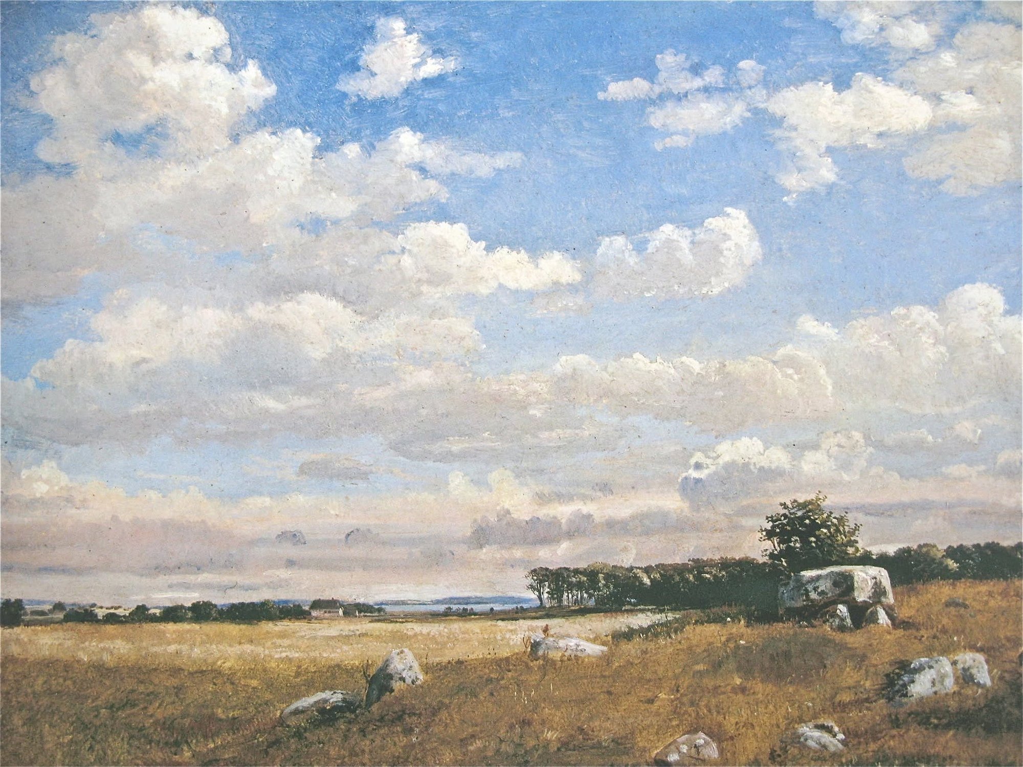 Dankvart Dreyers oliemaleri af Brandsø fra 1842