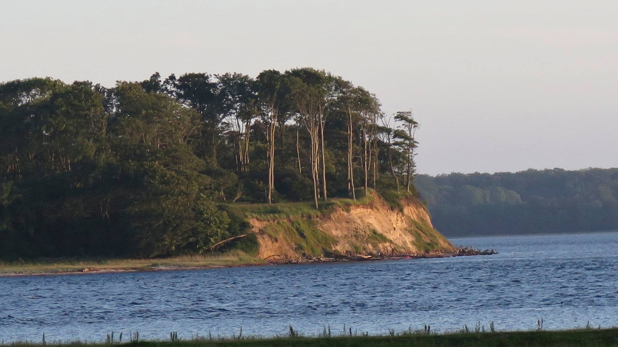 Luftfoto eller landskab af øen Fænø i Lillebælt