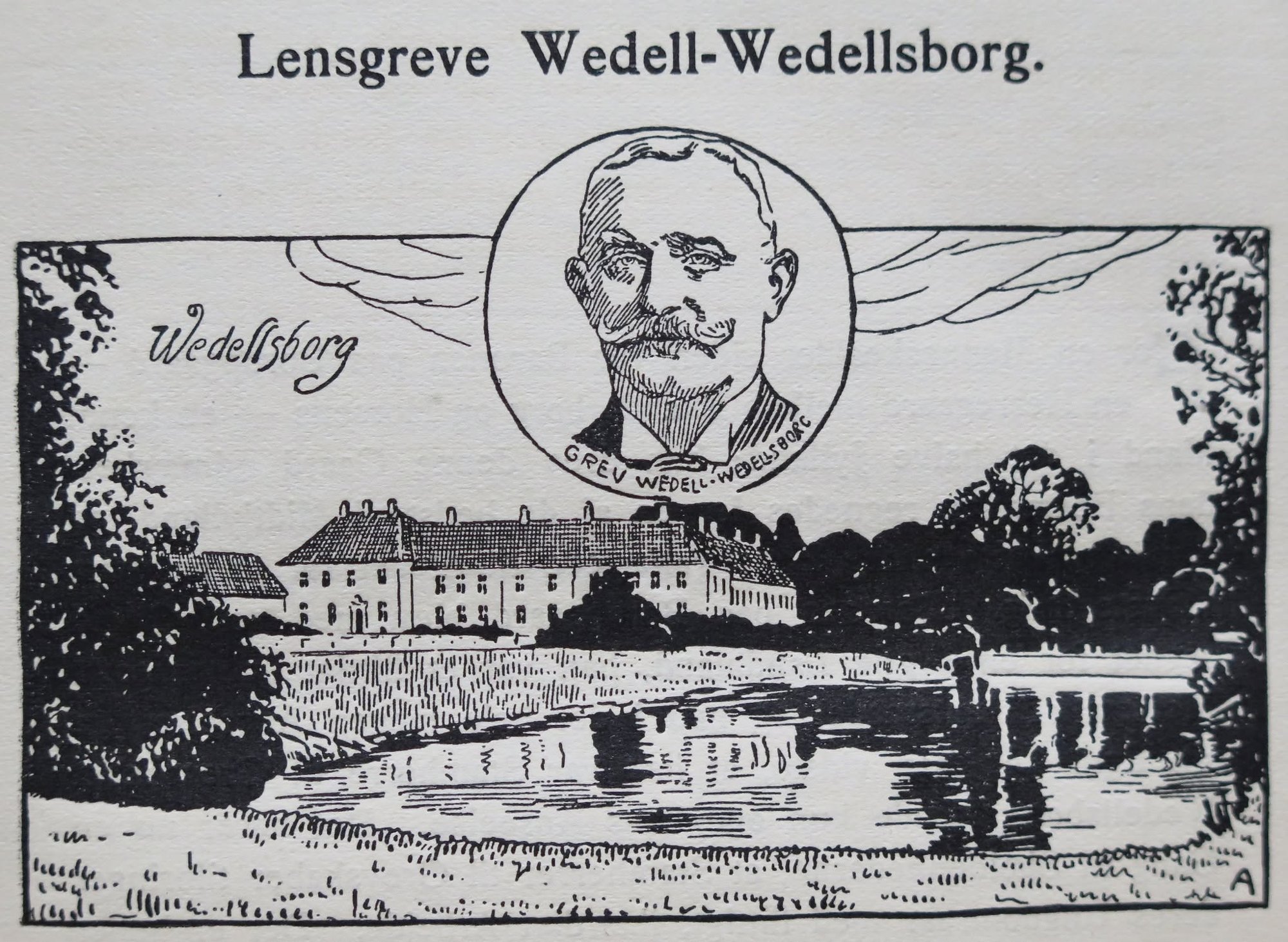 Portræt af lensgreve Bengt Wedell-Wedellsborg fra bogen Danske Jorddrotter