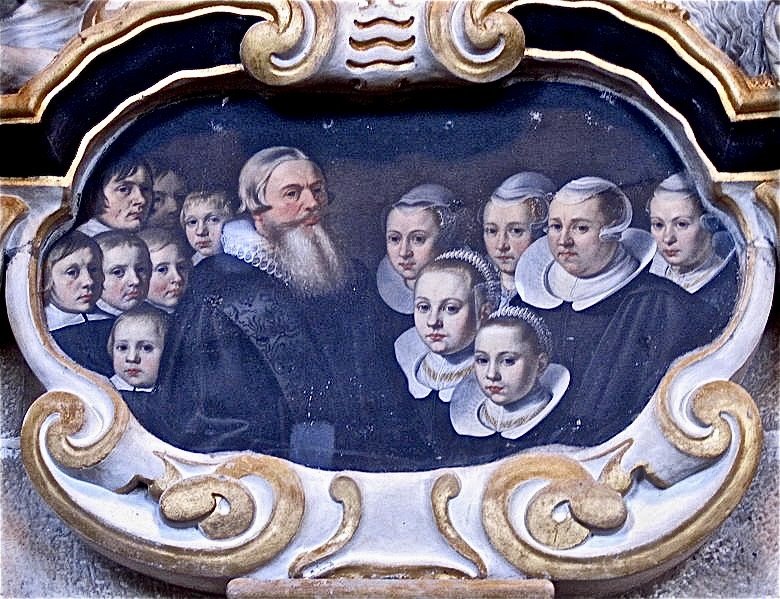 Epitafium af biskop Mads Jensen Medelfar og hans familie i Lund Domkirke