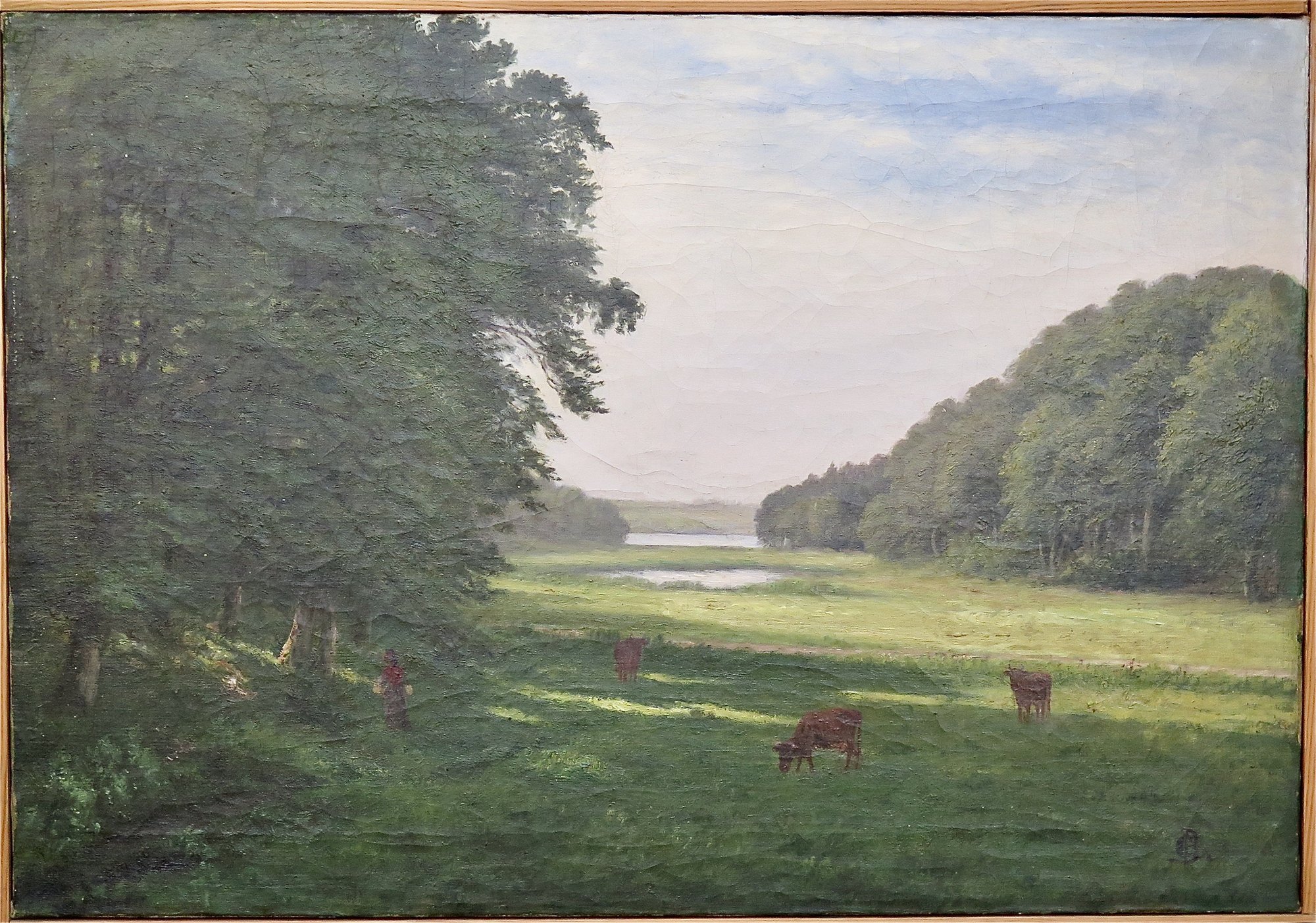 Landskabsmaleri af udsigten fra Fænø mod nord.
