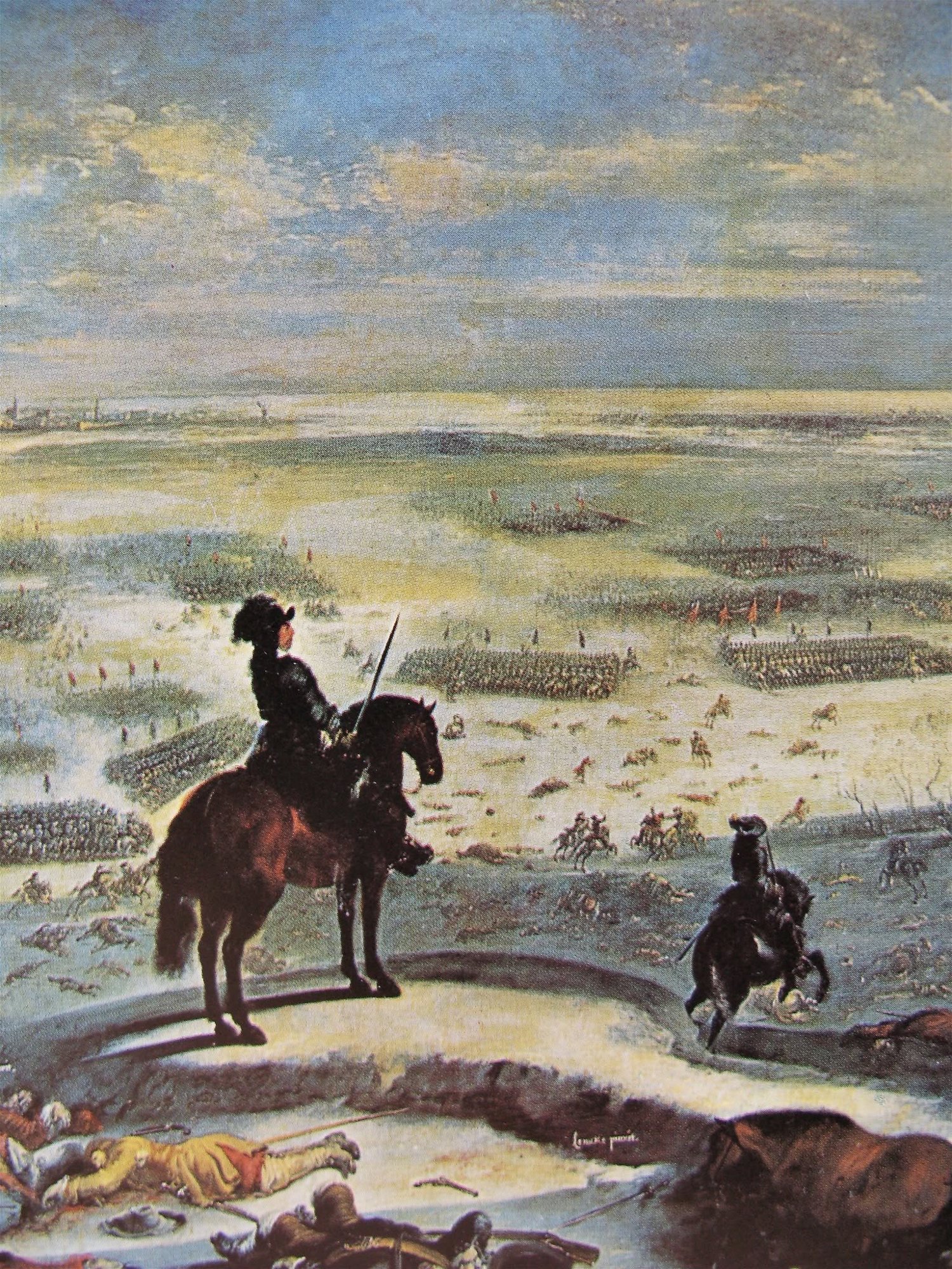 Maleri af Karl Gustav på Brandsø i Lillebælt 1658 før angrebet på Fyn.