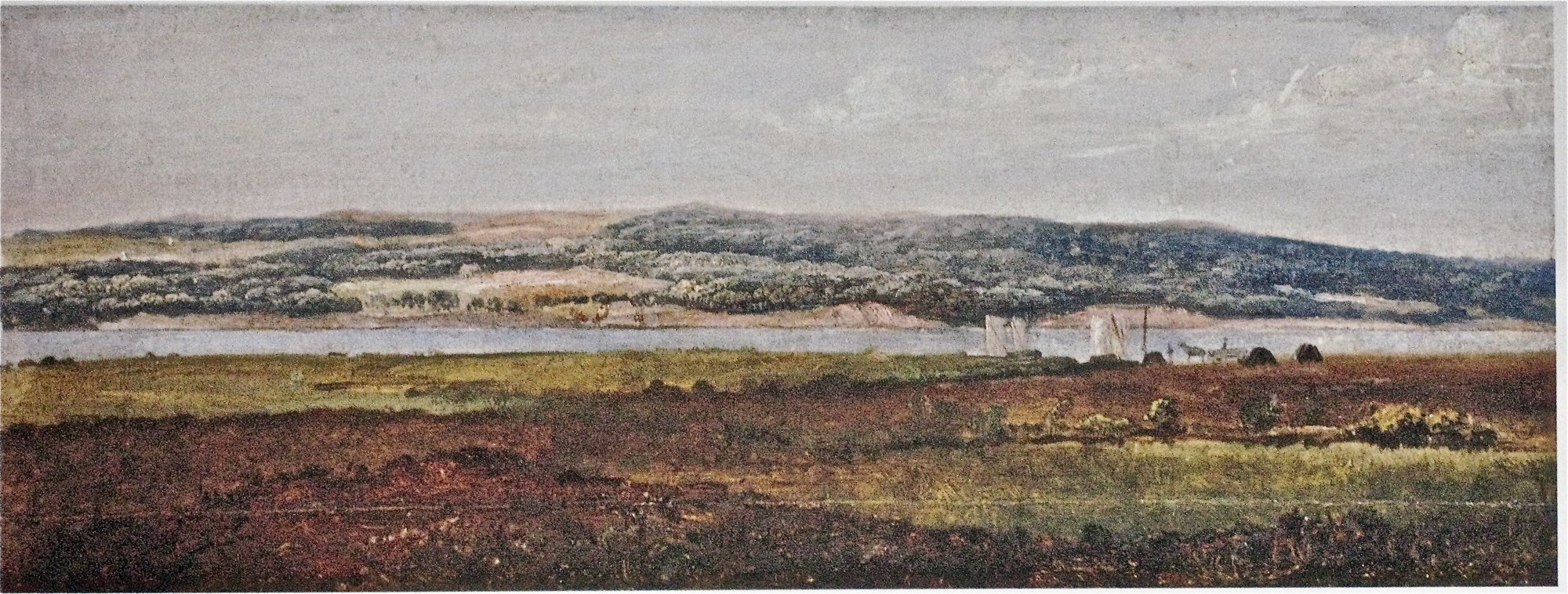 Guldaldermaleri af Dankvart Dreyer forestillende udskibning af tørv på Brandsøs vestkyst i 1842.