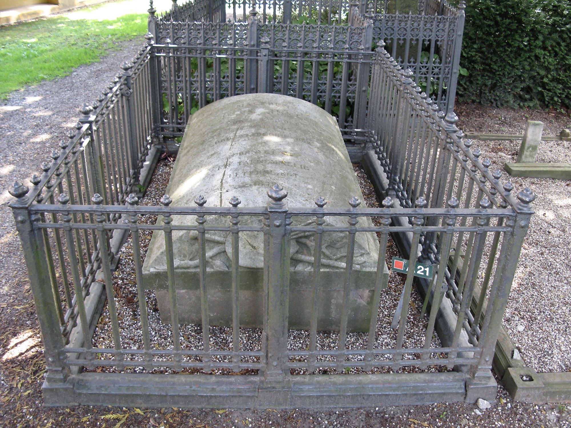 Jens Juels gravmæle på Assistenskirkegården i København