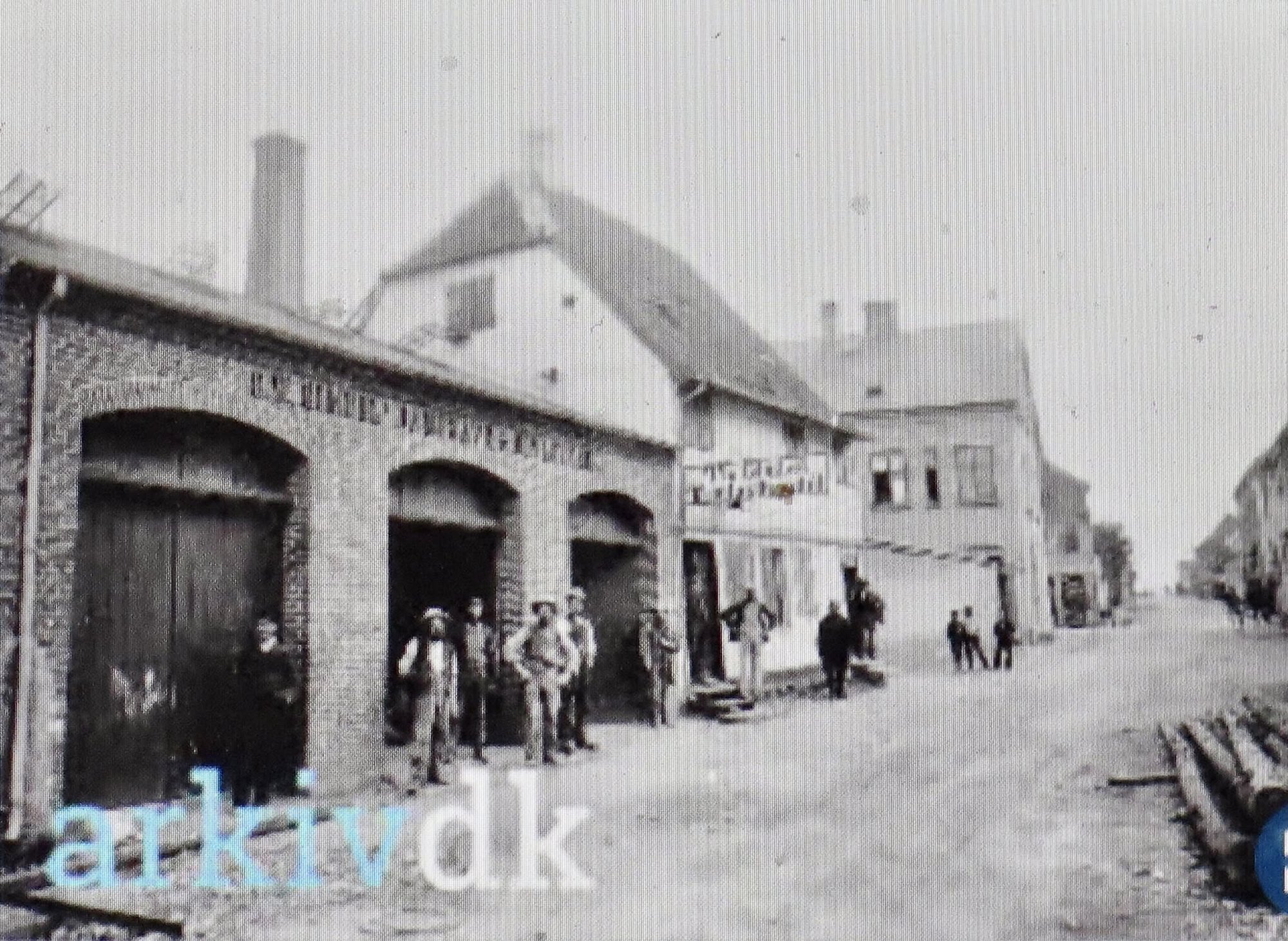 Gimbels Gyde i Middelfart, set mod Havnegade fra Algade.